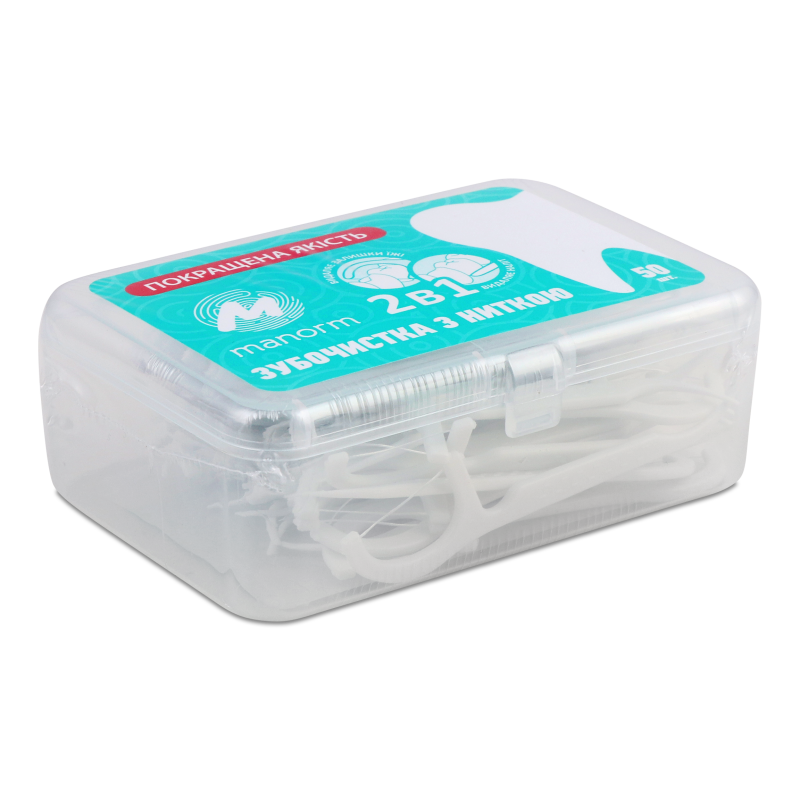 Зубочистка з освіжаючою ниткою 50шт Manorm