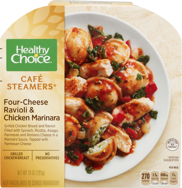 Healthy Choice Cafe Steamers Four-Cheese Ravioli & Chicken