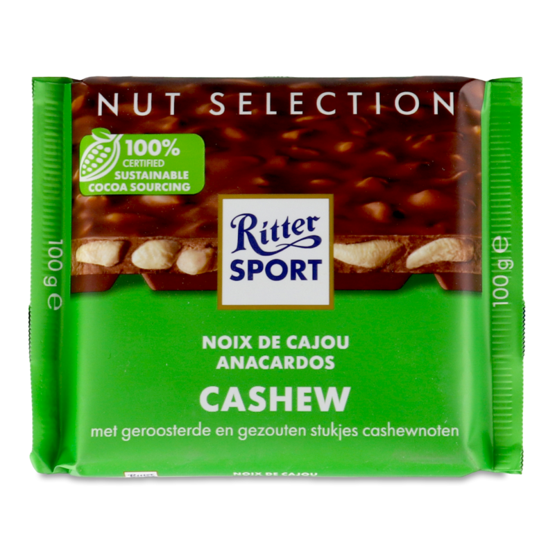Шоколад Cashew молочний 100г Ritter Sport