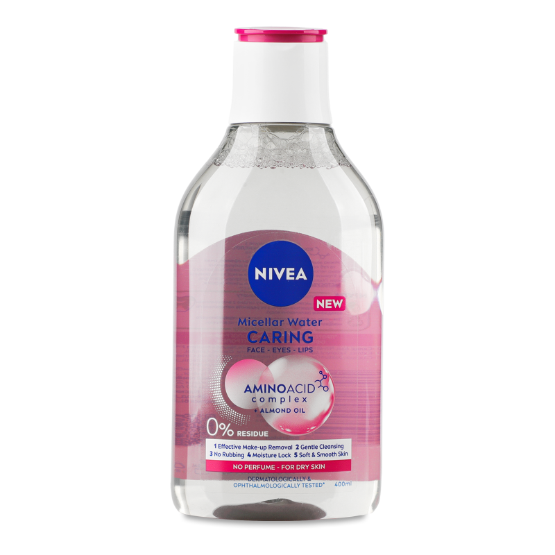 Вода міцелярна МіцеллЕір Дихання шкіри д/сухої та чутливої шкіри 400мл Нівея