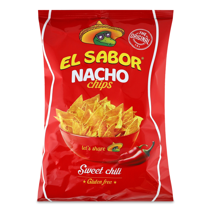 Чипси кукурудзяні Nacho з смаком чилі 100г El Sabor