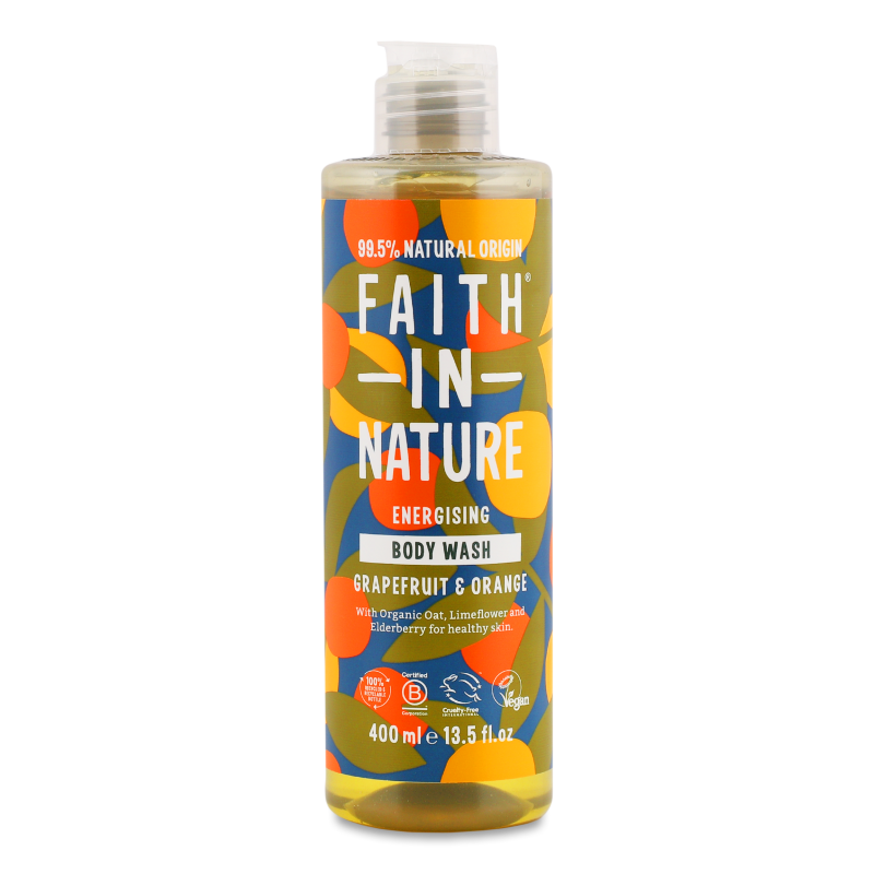 Гель д/душу з грейпфрутом та апельсином 400мл Faith in Nature