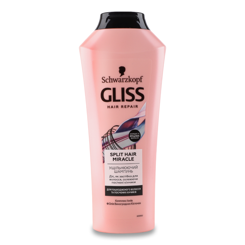 Шампунь Спліт Хеір Міракл д/пошкодженого волосся та посічених кінчиків 400мл Глісс