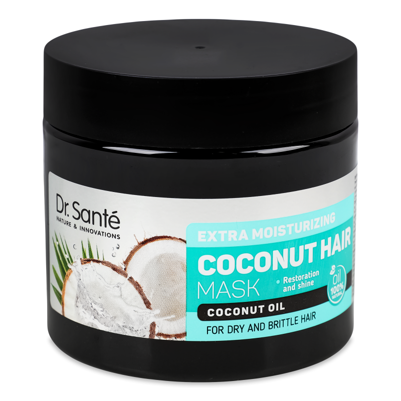 Маска Олія кокоса Відновлення та блиск д/сухого волосся 300мл Др.Санте