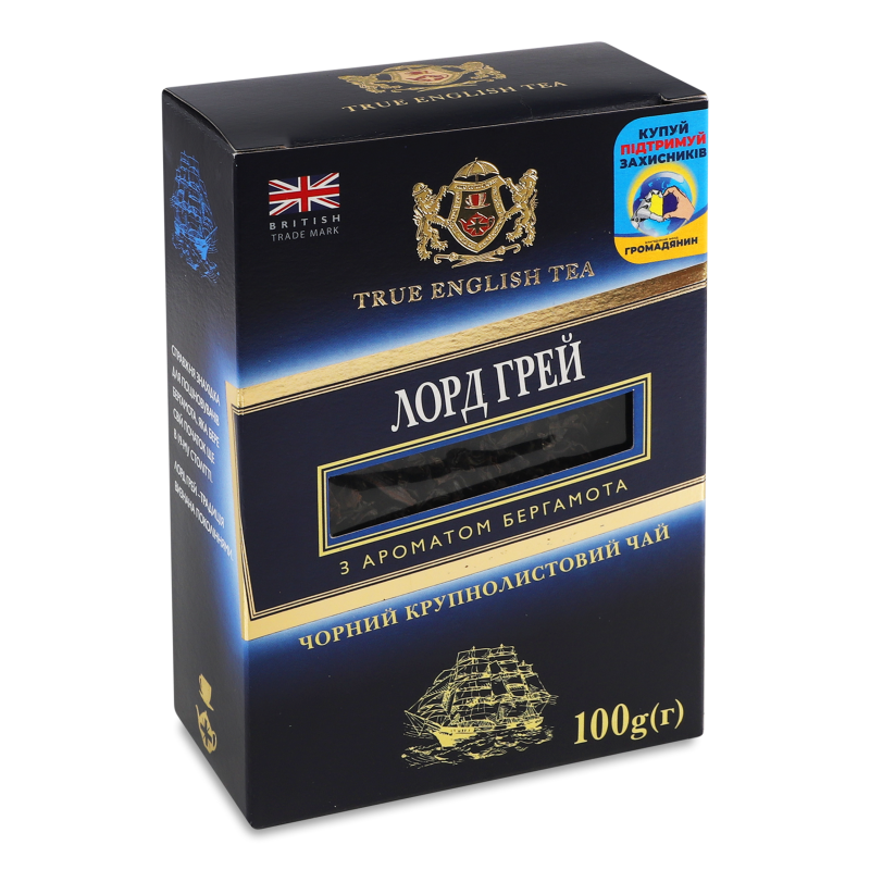 Чай Лорд Грей чорний листовий 100г TET