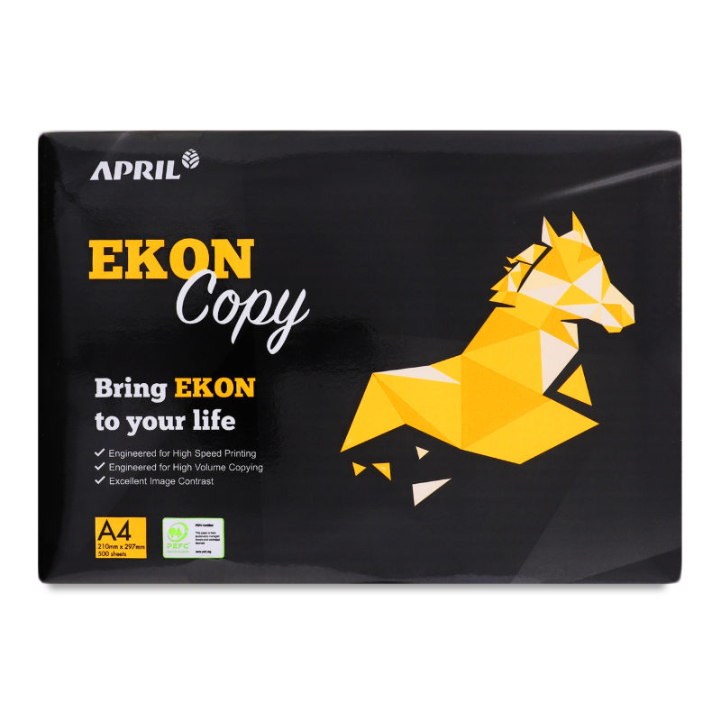 Папір офісний А4 білий 80г/м2 500аркушів Ekon Copy
