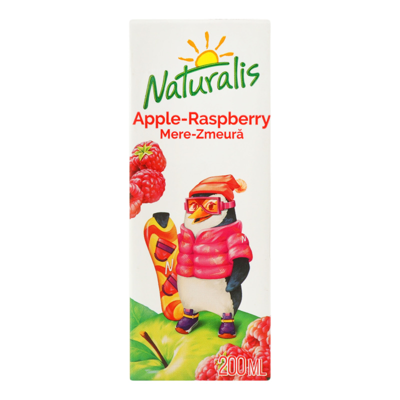 Напиток сокосодержащий негазированный Apple-raspberry Naturalis т
