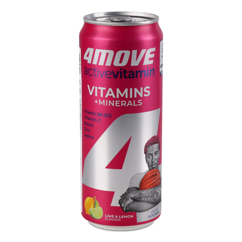 Напій ЕктівВітамін Вітамінс+Мінералс Лимон та лайм 330мл ж/б 4Мув