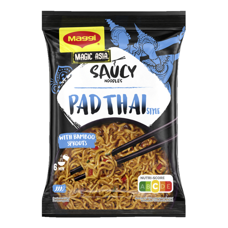 Вермішель швидкого приготування в соусі зі смаком в стилі Pad Thai Magic Asia Maggi м/у