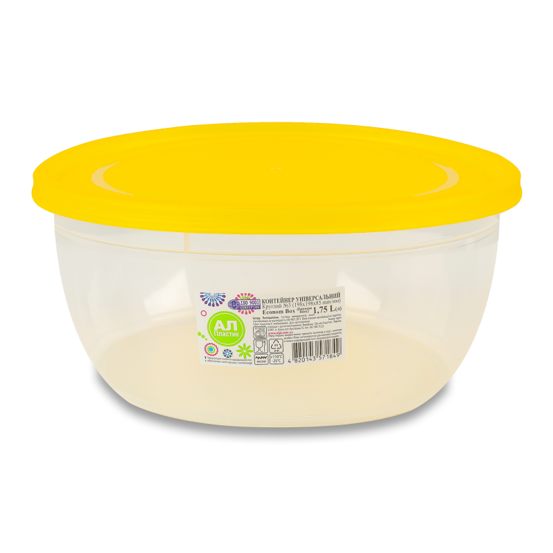 Контейнер д/харчових продуктів Економ №3 1,75л круглий Ал-Пластик
