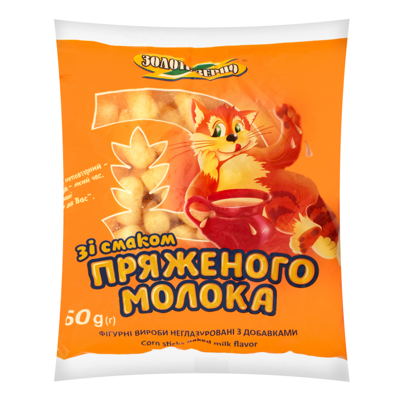 Кукурузные палочки золоте зерно с топленным молоком 60г (4820017295291)