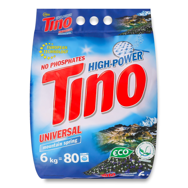 Порошок пральний Гірське джерело універсальний 6кг Тіно