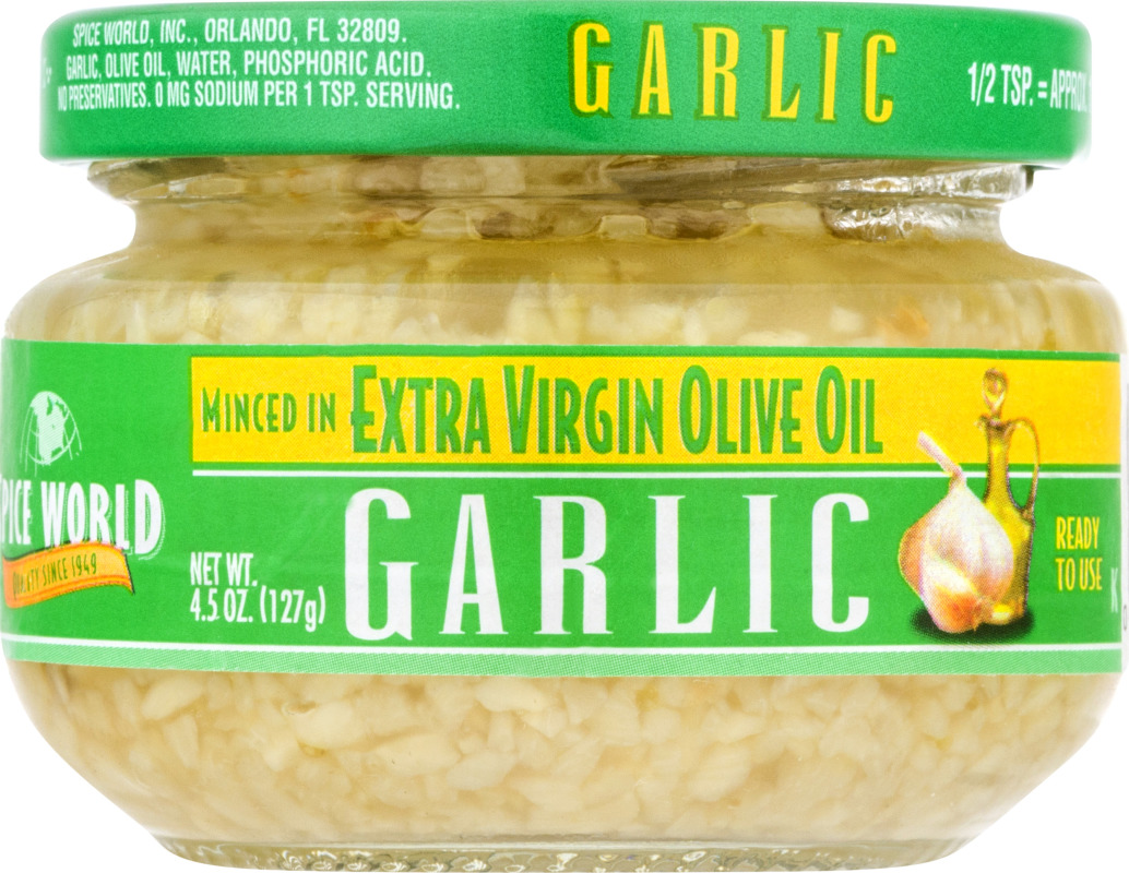 Spice World Minced Garlic in Extra Virgin Olive Oil Spice World