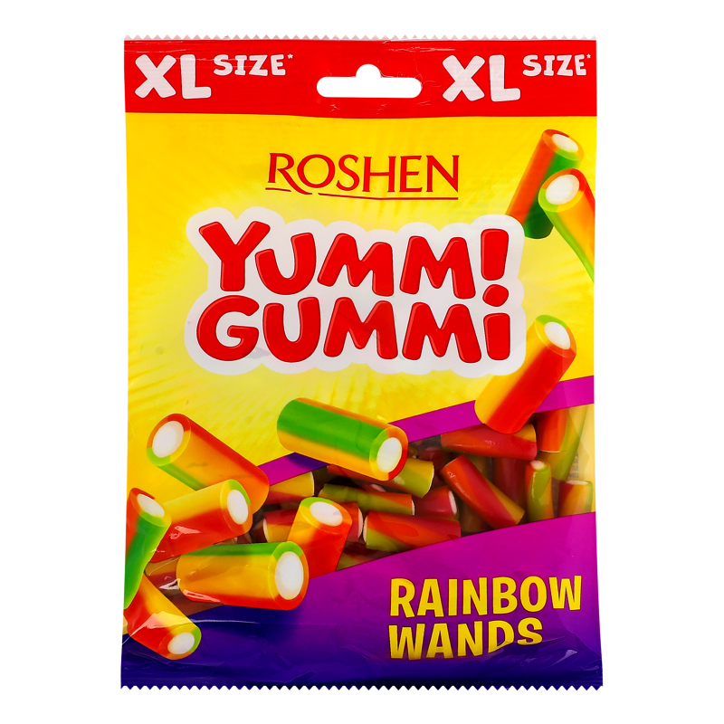 candyさま Конфеты желейные Rainbow wands Yummi gummi Roshen м/у 165г Roshen