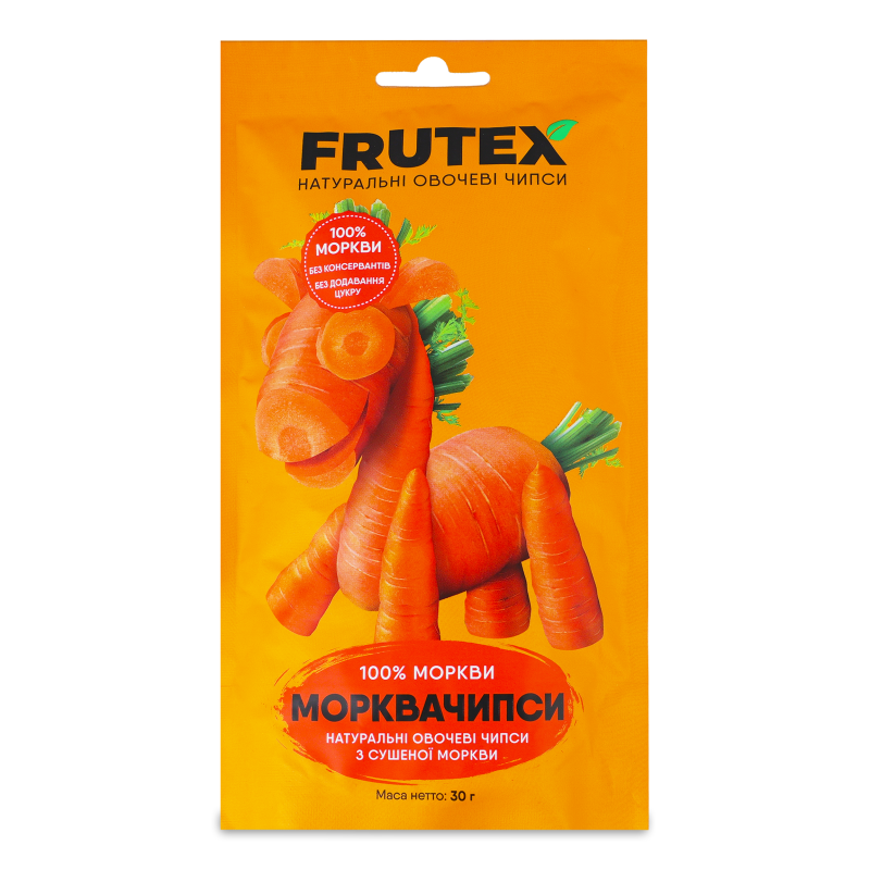 Чипси овочеві Морквачипси 30г д/п Frutex