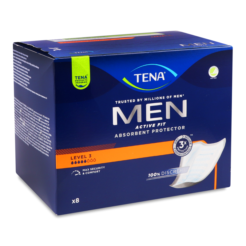 Прокладки урологічні Мен Актів Фіт левел 3 д/чоловіків 8шт Тена