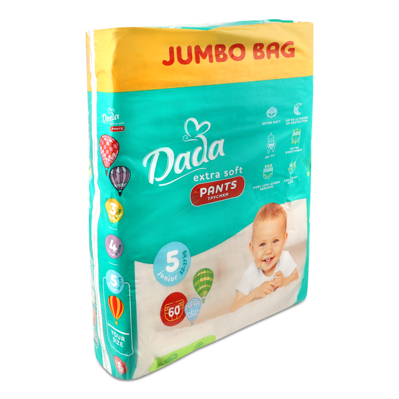Підгузки-трусики Екстра Софт 5 Джуніор 12-17кг 60шт ДаДа