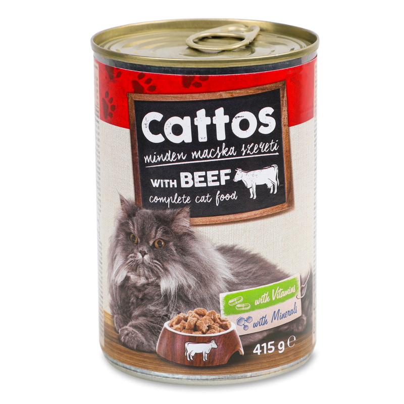 Корм д/котів з смаком яловичини 415г ж/б Кетос
