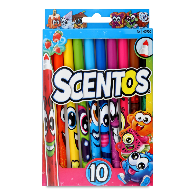 Набір маркерів д/малювання Тонка лінія ароматизованих 10кольорів Скентос