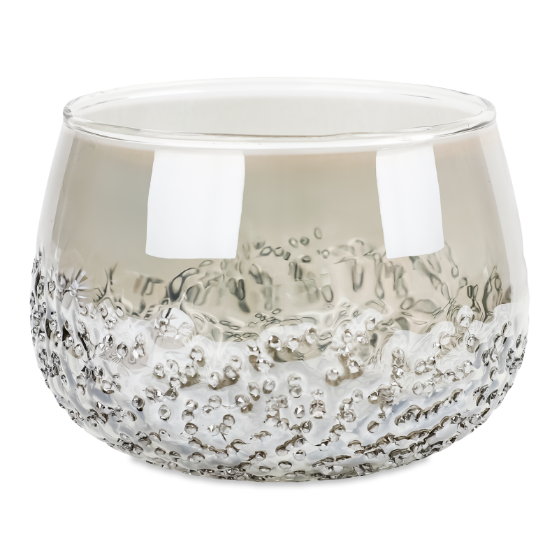 Підсвічник скло з сріблом 11*8,5см A75000410