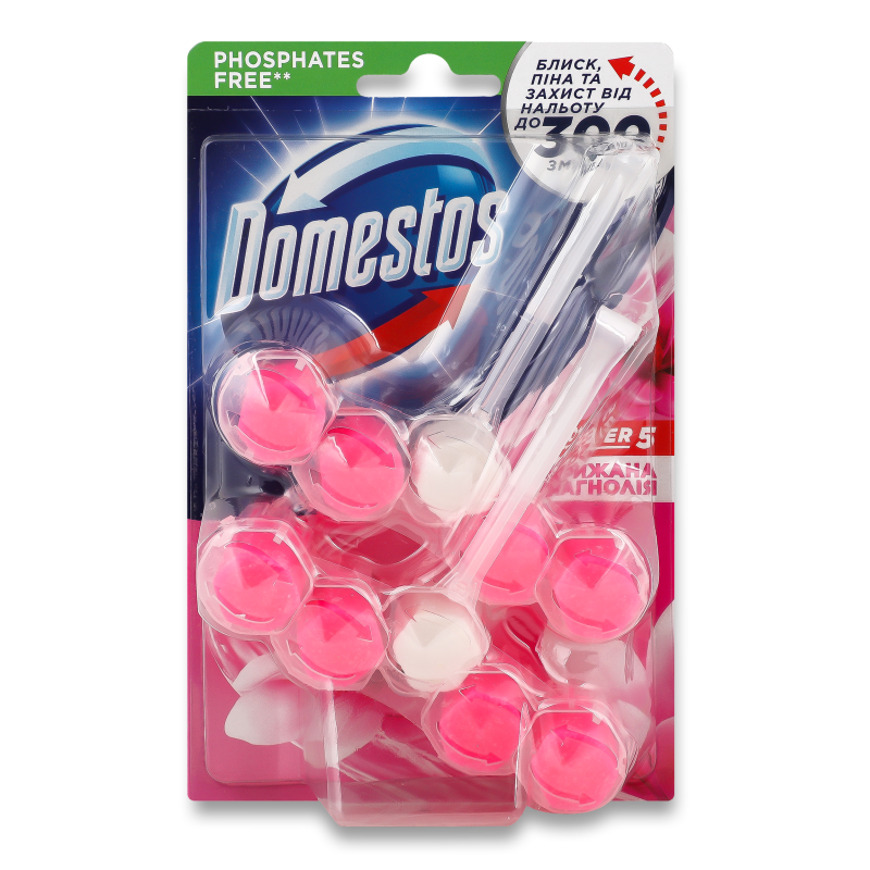 Блок д/очищення унітазу Пауер 5 Крижана магнолія 2*55г Доместос