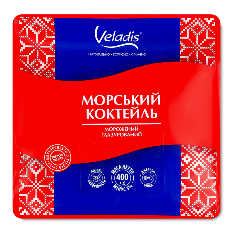 Коктейль морський в/м очищений 400г в/у Veladis