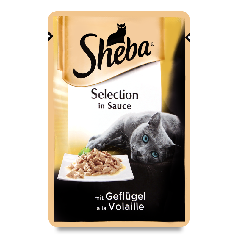 Корм д/котів Селекшн з домашньою птицею в соусі 85г Шеба