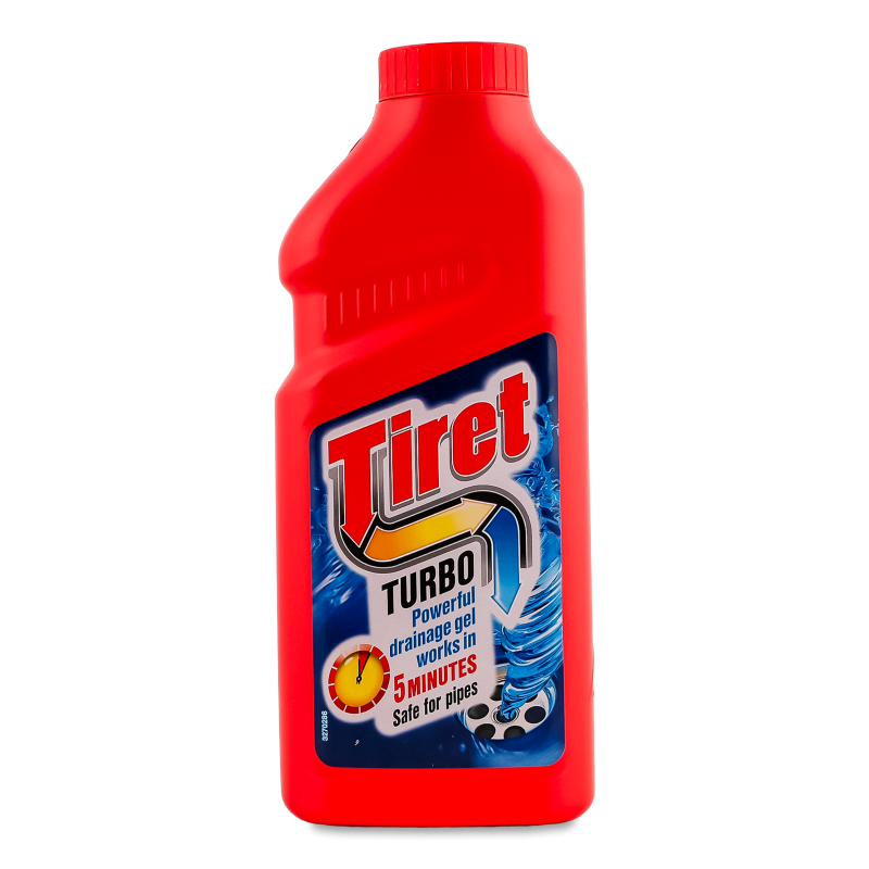 Гель д/чистки водостоку Турбо 500мл Тірет