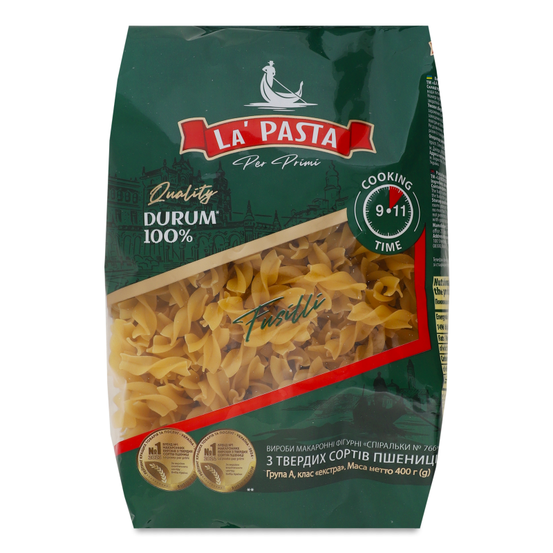 Вироби макаронні Спіральки 400г La’Pasta Per Primi