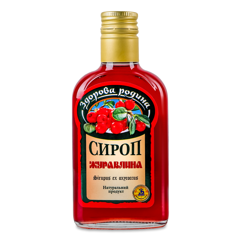 Сироп Журавлина 0,2л скло Здорова родина