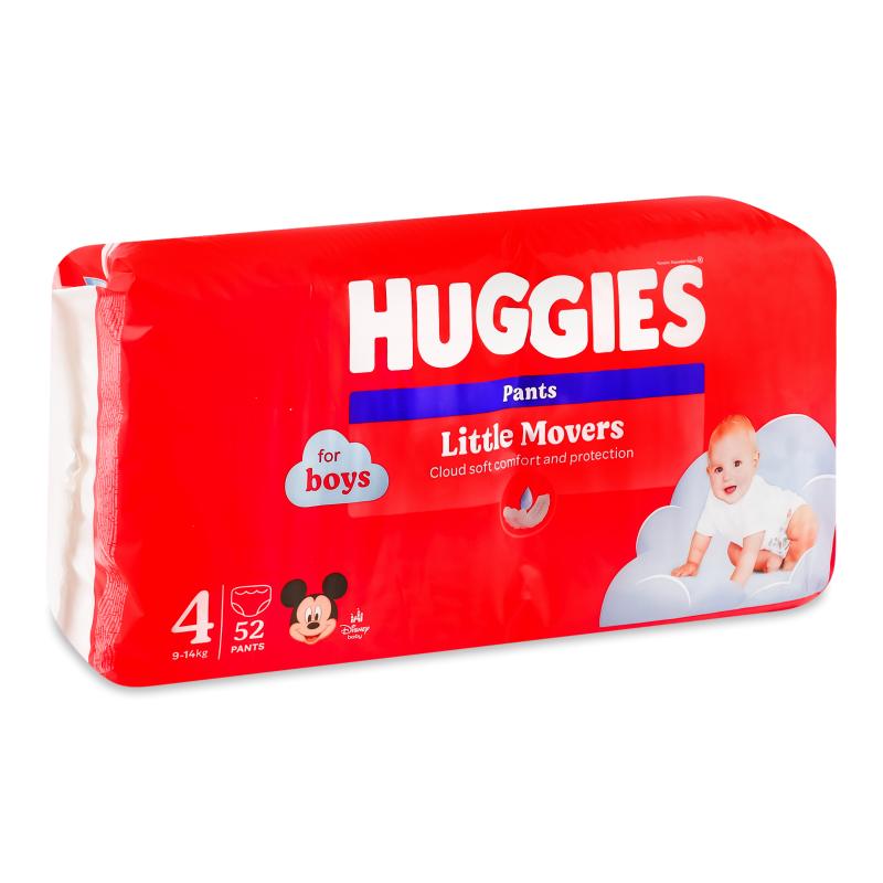 Підгузники-трусики Пант д/хлопчиків 9-14кг 52шт Хаггіс