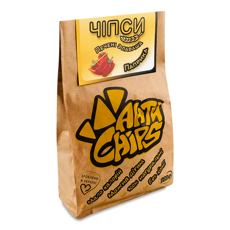 Чипси з лаваша печені з смаком Паприка 100г АнтиChips