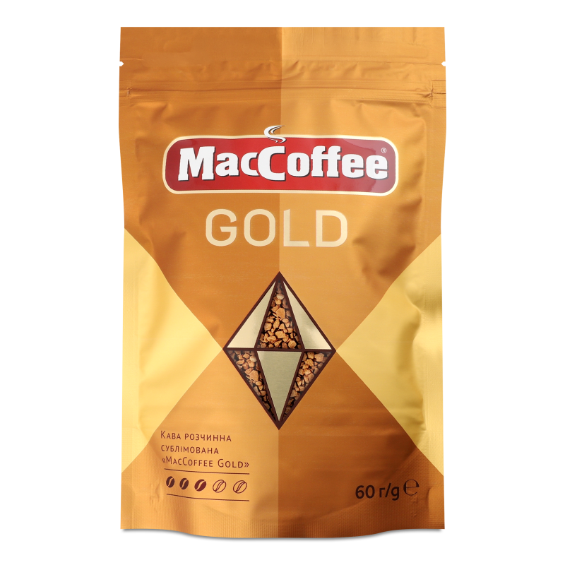 Кава Gold розчинна 60г економ пакет MacCoffee