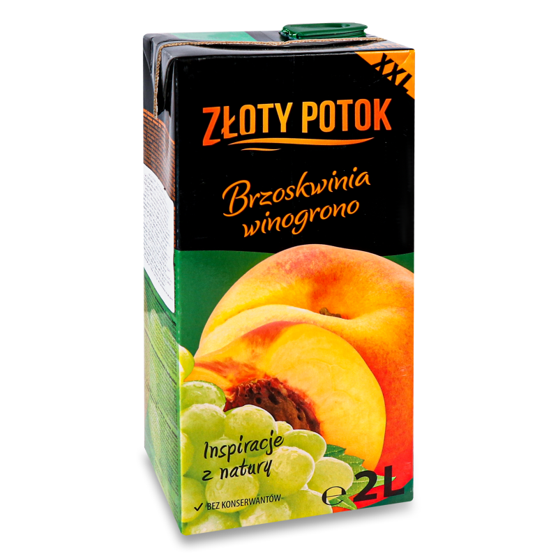 Напій персиково-виноградний 2л т/п Zloty Potok