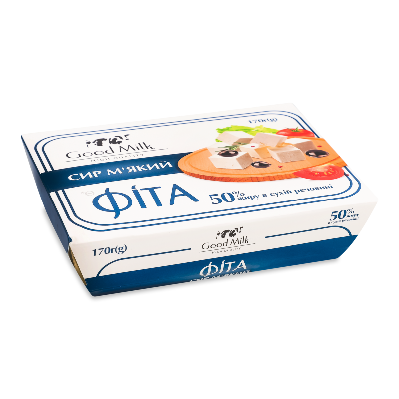 Сир м’який Фіта 50% 170г ванночка Good Milk