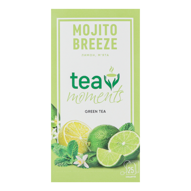 Чай зеленый байховый Mojito Breeze Tea Moments к/у 25х1.6г Tea