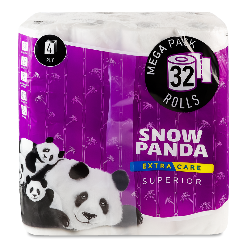 Папір туалетний Екстра Кеа Суперіор 4шари 32шт Сніжна панда