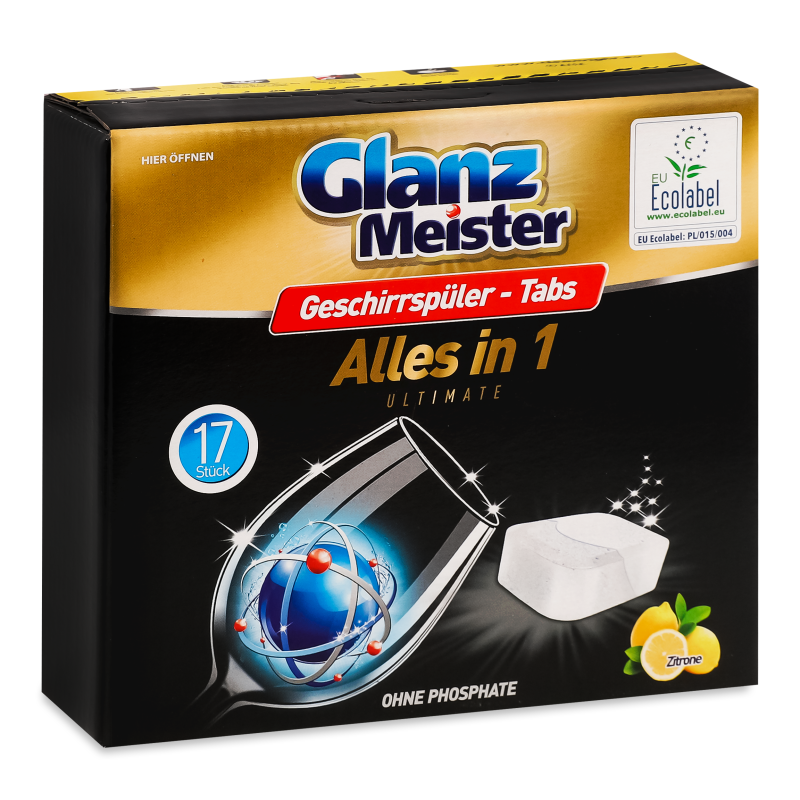 Таблетки д/посудомийних машин Ultimate Alles in 1 17*16г Glanz Meister