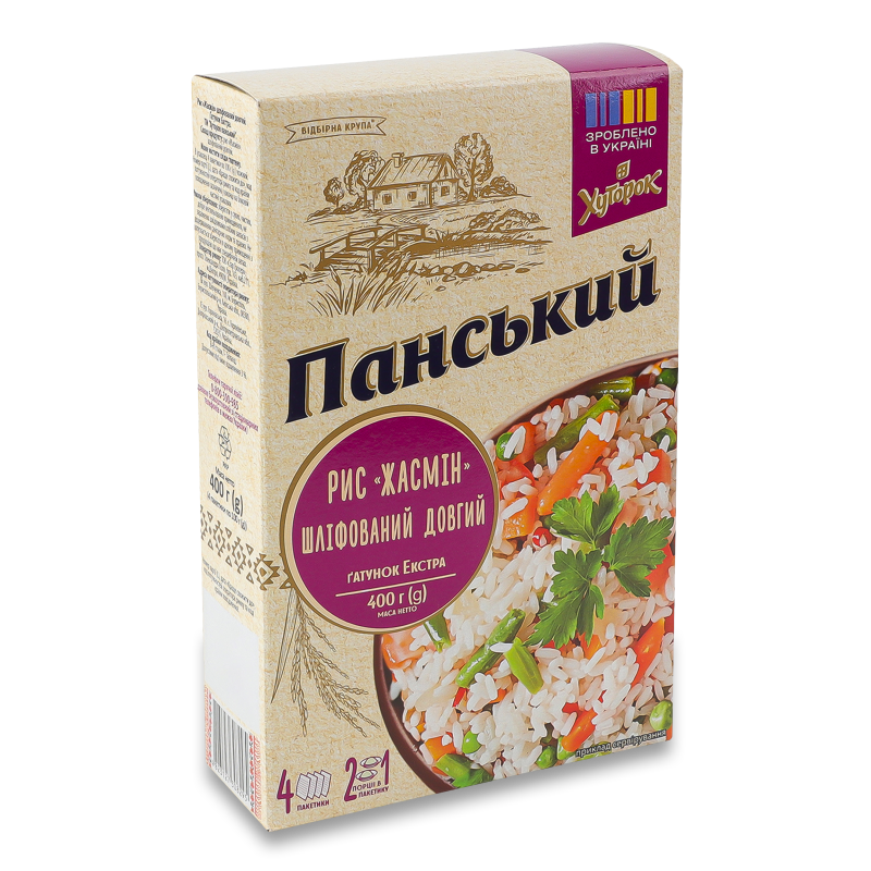 Рис Жасмін 4*100г Хуторок панський
