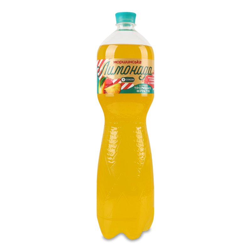 Напій безалкогольний соковмісний Лимонада з смаком тропічних фруктів середньогазований 1,5л пет Моршинська