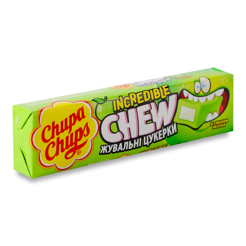 Цукерки жувальні з смаком яблука 45г Chupa Chups