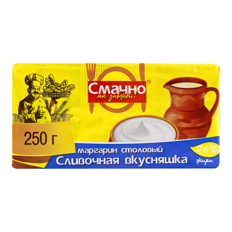 Маргарин 70% столовий Вершковий смаколик Смачно як завжди м/у