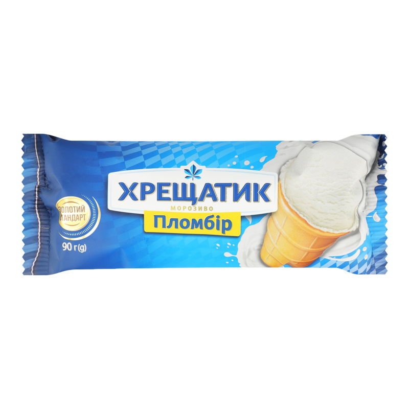 アイス Мороженое 15% пломбир в вафельном стаканчике Золотой стандарт