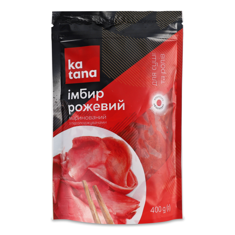 Імбир маринований рожевий 400г д/п Katana