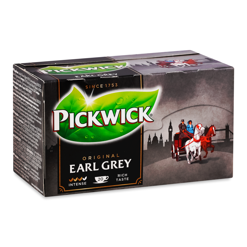 Чай Earl Grey чорний з ароматом бергамоту 20*2г Pickwick