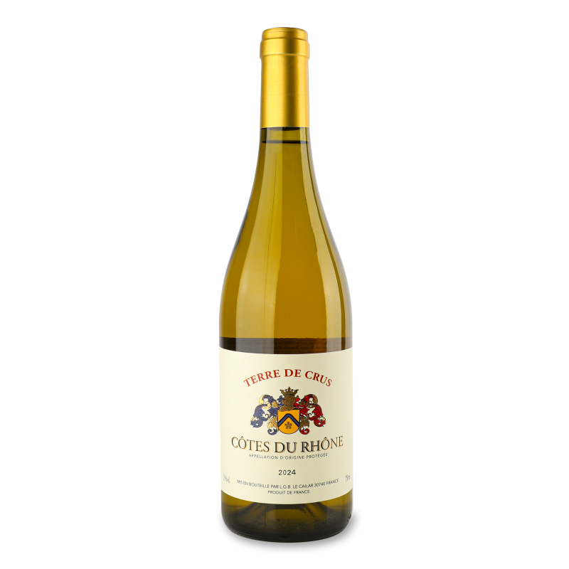 Вино Cotes du Rhone біле сухе 13% 0,75л Terre de Crus