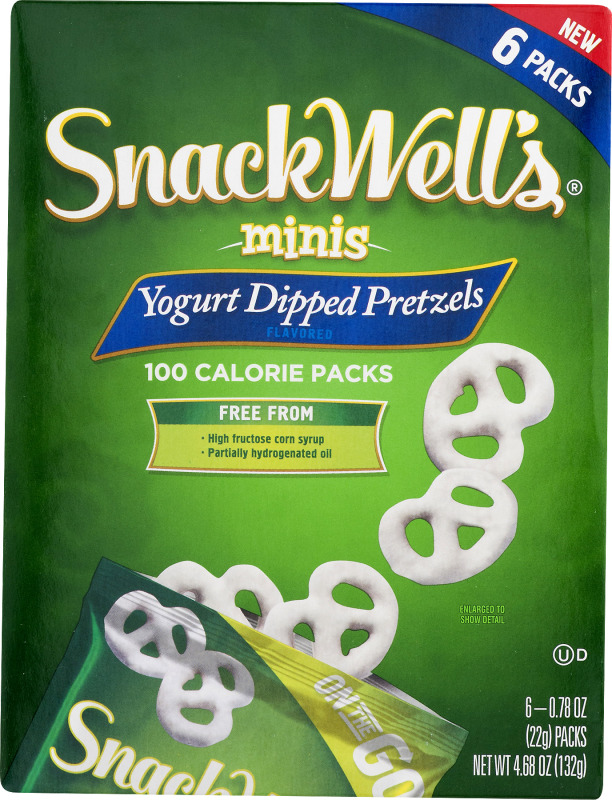 SnackWell's Minis Yogurt Dipped Pretzels 100 Calorie Packs 6 PK
