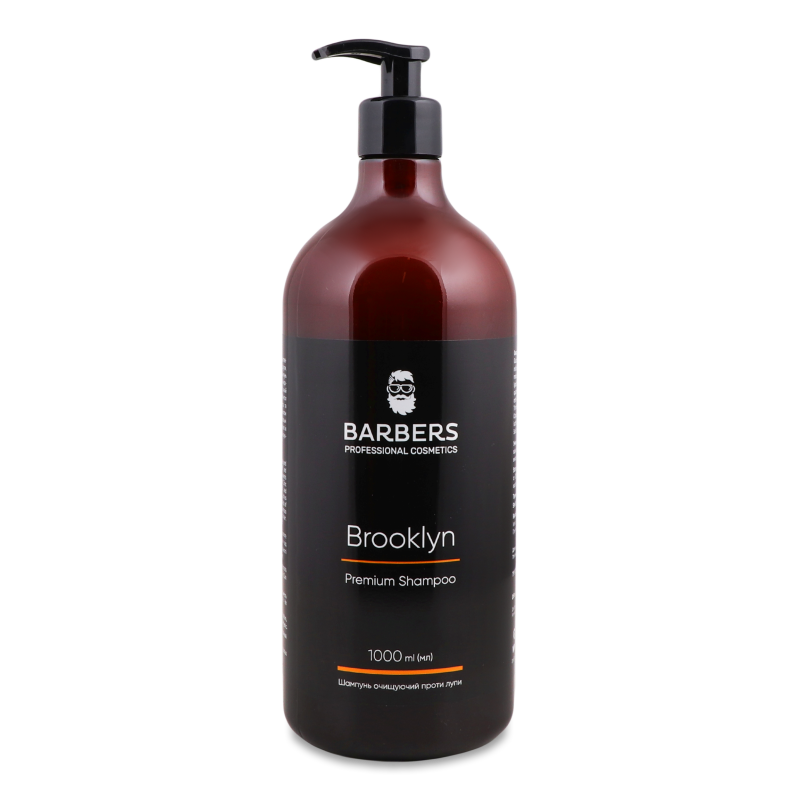 Шампунь Бруклін очищуючий проти лупи д/чоловіків 1000мл з дозатором Барберс