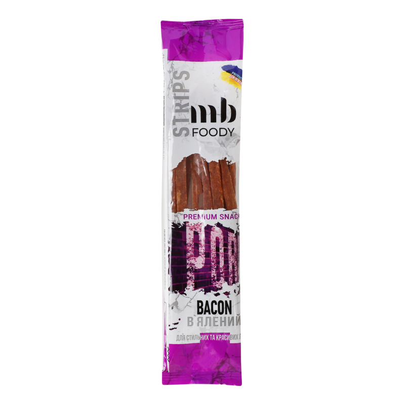 Стріпси зі свинини в'ялені Bacon MB Foody м/у