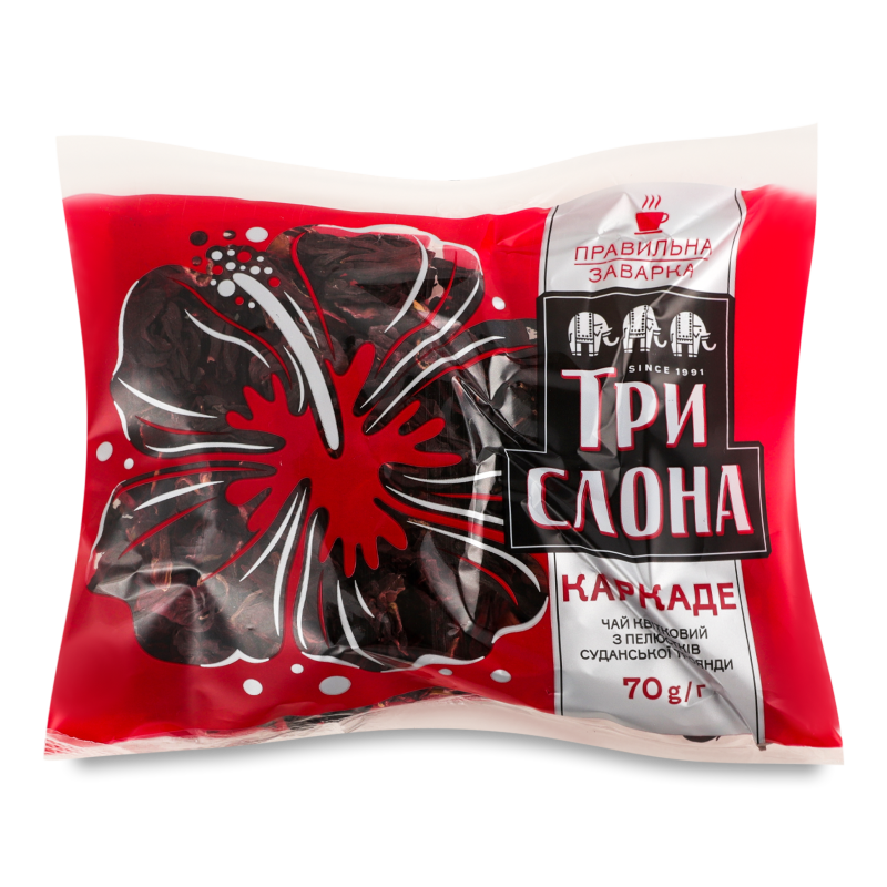 Чай квітковий Каркаде 70г м/у Три слона